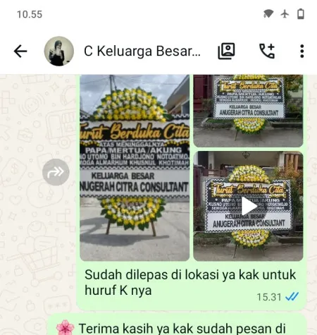 Pengiriman Papan Bunga Duka Lugurejo Butuh